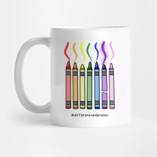 Rainbow Crayons – Autism Awareness Mug